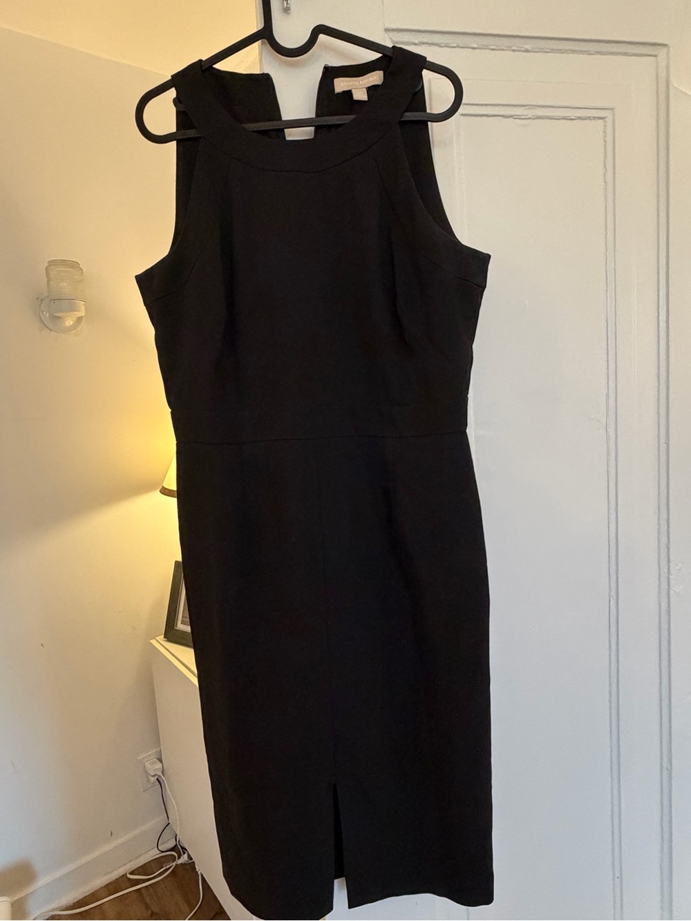 Banana Republic Black Sleeveless Midi Sheath Dress